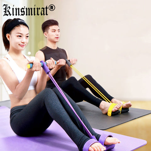 Rally pedal exerciser crunches