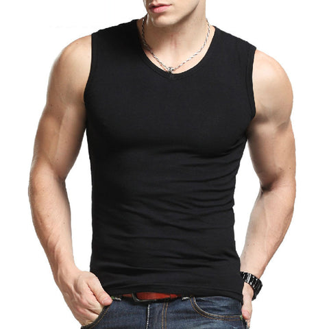 2018 Cotton Big Size Summer men clothing Tank Tops Black White Gray Singlets Sleeveless fitness men vest Bodybuilding t shirt