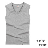 2018 Cotton Big Size Summer men clothing Tank Tops Black White Gray Singlets Sleeveless fitness men vest Bodybuilding t shirt