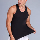 2018 Cotton Big Size Summer men clothing Tank Tops Black White Gray Singlets Sleeveless fitness men vest Bodybuilding t shirt