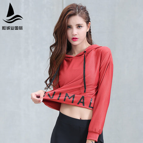 2018 Women Long Sleeve Mesh Gym